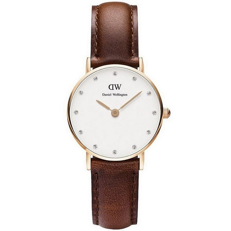  Shop Authentic Daniel Wellington Classy St Mawes White Dial Brown Leather Strap Watch For Women - DW00100059 - Luxxuri