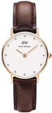  Shop Authentic Daniel Wellington Classy Bristol White Dial Brown Leather Strap Watch For Women - DW00100062 - Luxxuri