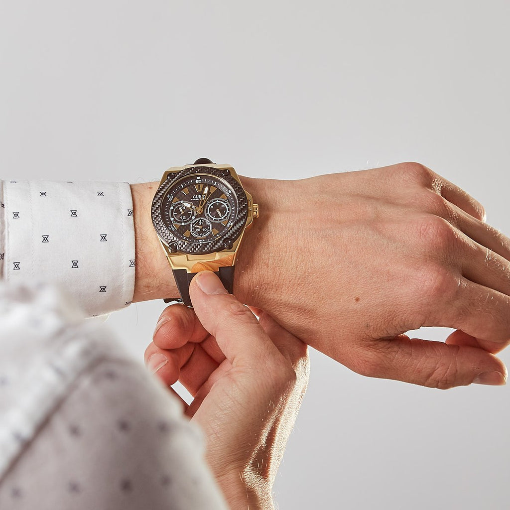  Shop Authentic Guess Legacy Black Dial Black Rubber Strap Watch for Men - W1049G5 - Luxxuri