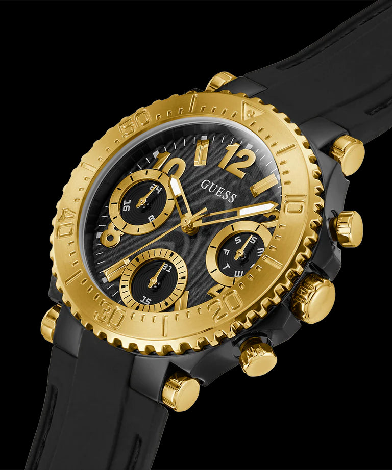  Shop Authentic Guess Cosmic Multifunction Black Dial Black Silicone Strap Watch For Women - GW0466L1 - Luxxuri