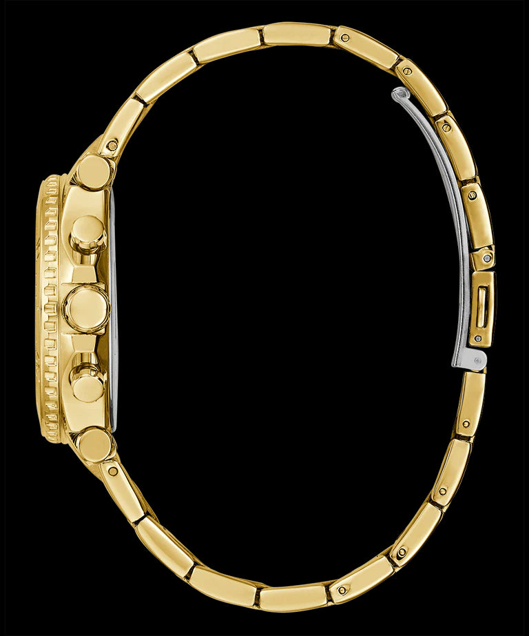  Shop Authentic Guess Cosmic Chronograph Gold Dial Gold Steel Strap Watch for Women - GW0465L1 - Luxxuri