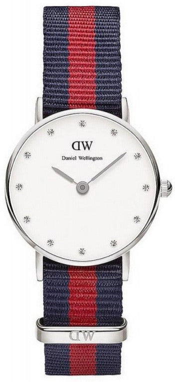  Shop Authentic Daniel Wellington Classy Oxford White Dial Two Tone Nylon Strap Watch For Women - DW00100072 - Luxxuri