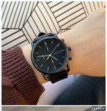  Shop Authentic Fossil Commuter Black Dial Black Leather Strap Watch for for Men - FS5504 - Luxxuri