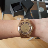  Shop Authentic Marc Jacobs Henry Transparent Gold Dial Gold Steel Strap Watch for Women - MBM3206 - Luxxuri
