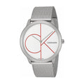  Shop Authentic Calvin Klein Minimal White Dial Silver Mesh Bracelet Watch for Men - K3M51152 - Luxxuri