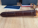  Shop Authentic Tommy Hilfiger Aiden Quartz Blue Dial Brown Leather Strap Watch for Men - 1791308 - Luxxuri