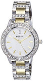  Shop Authentic Fossil Jesse Crystals White Dial Two Tone Steel Strap Watch for Women - ES2409 - Luxxuri