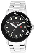  Shop Authentic Gucci G Timeless Black Dial Silver Steel Strap Watch For Men - YA126249 - Luxxuri