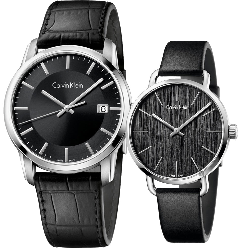  Shop Authentic Calvin Klein Even Black Dial Black Leather Strap Watch for Women - K7B231C1 - Luxxuri