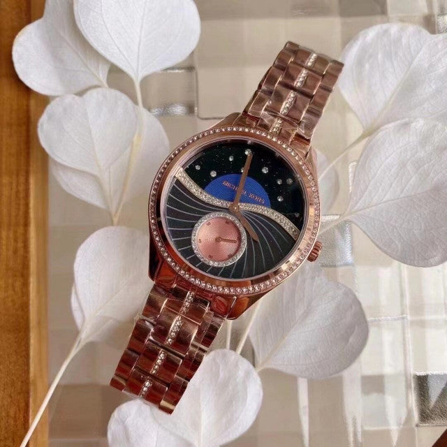  Shop Authentic Michael Kors Lauryn Blue Dial Rose Gold Steel Strap Watch for Women - MK3723 - Luxxuri