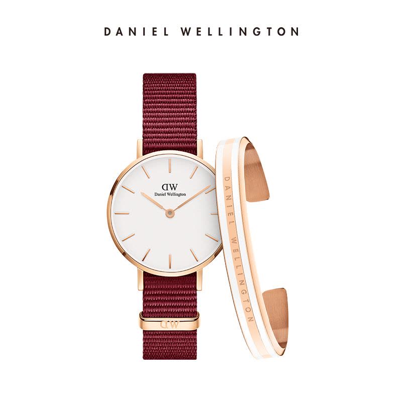  Shop Authentic Daniel Wellington Roselyn 3A Petite White Dial Red NATO Strap Watch For Women - DW00100293 - Luxxuri