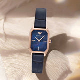  Shop Authentic Emporio Armani Gioia Quartz Mother of Pearl Blue Dial Blue Leather Strap Watch For Women - AR11426 - Luxxuri