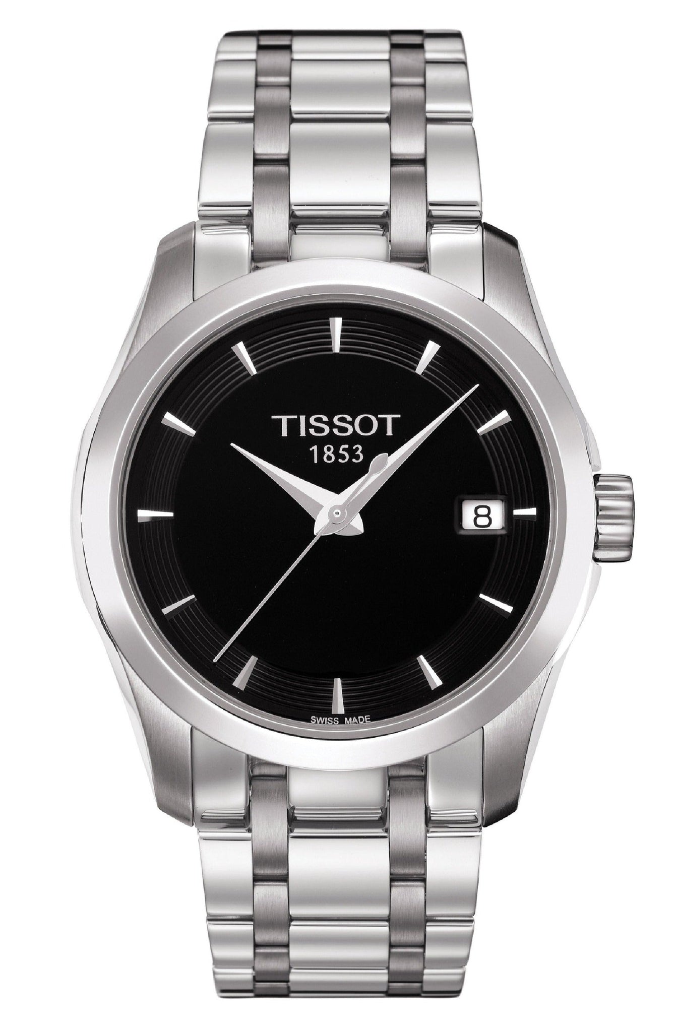  Shop Authentic Tissot T Trend Couturier Lady Black Dial Silver Steel Strap Watch For Women - T035.210.11.051.00 - Luxxuri