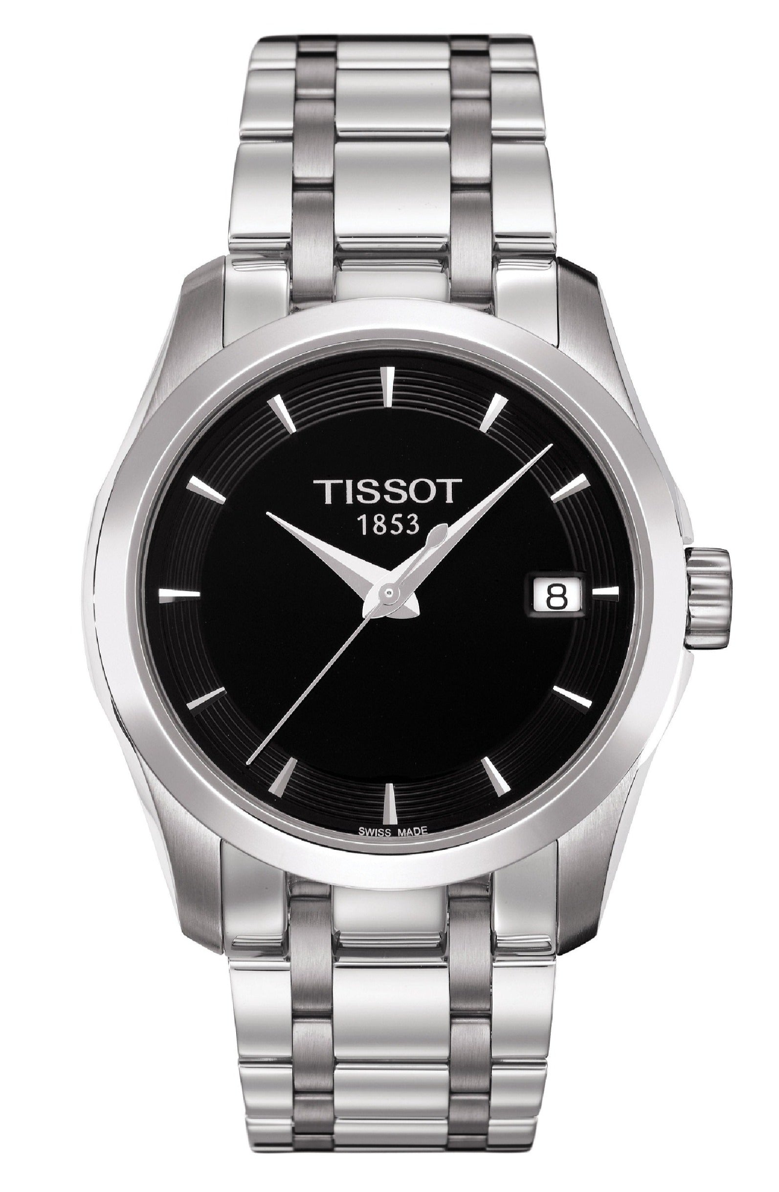  Shop Authentic Tissot T Trend Couturier Lady Black Dial Silver Steel Strap Watch For Women - T035.210.11.051.00 - Luxxuri