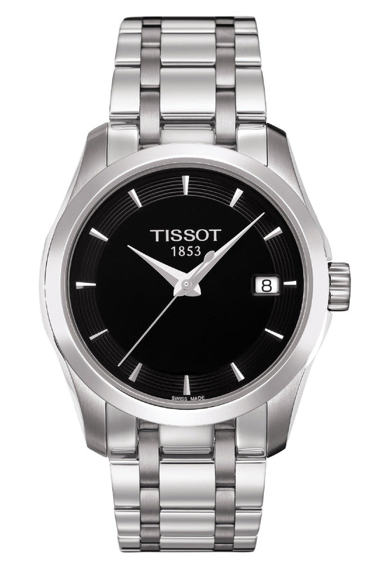  Shop Authentic Tissot T Trend Couturier Lady Black Dial Silver Steel Strap Watch For Women - T035.210.11.051.00 - Luxxuri