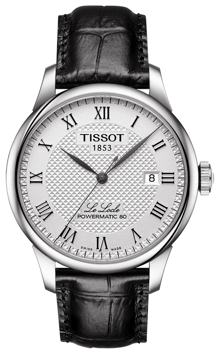  Shop Authentic Tissot Le Locle Powermatic 80 Silver Dial Black Leather Strap Watch For Men - T006.407.16.033.00 - Luxxuri