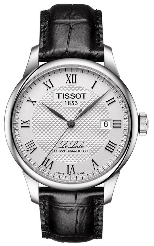  Shop Authentic Tissot Le Locle Powermatic 80 Silver Dial Black Leather Strap Watch For Men - T006.407.16.033.00 - Luxxuri