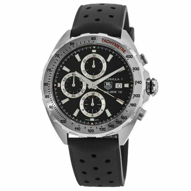  Shop Authentic Tag Heuer Formula 1 Calibre 16 Black Dial Black Leather Strap Watch for Men - CAZ2010.FT8024 - Luxxuri