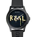  Shop Authentic Gucci G Timeless Ghost Black Dial Black Rubber Strap Unisex Watch - YA1264017 - Luxxuri