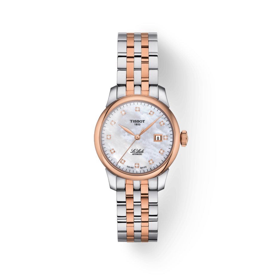 Shop Authentic Tissot Le Locle Automatic Diamonds Mother of Pearl White Dial Two Tone Steel Strap Watch For Women - T006.207.22.116.00 - Luxxuri