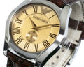  Shop Authentic Emporio Armani Classic Quartz Beige Dial Brown Leather Strap Watch For Men - AR0646 - Luxxuri