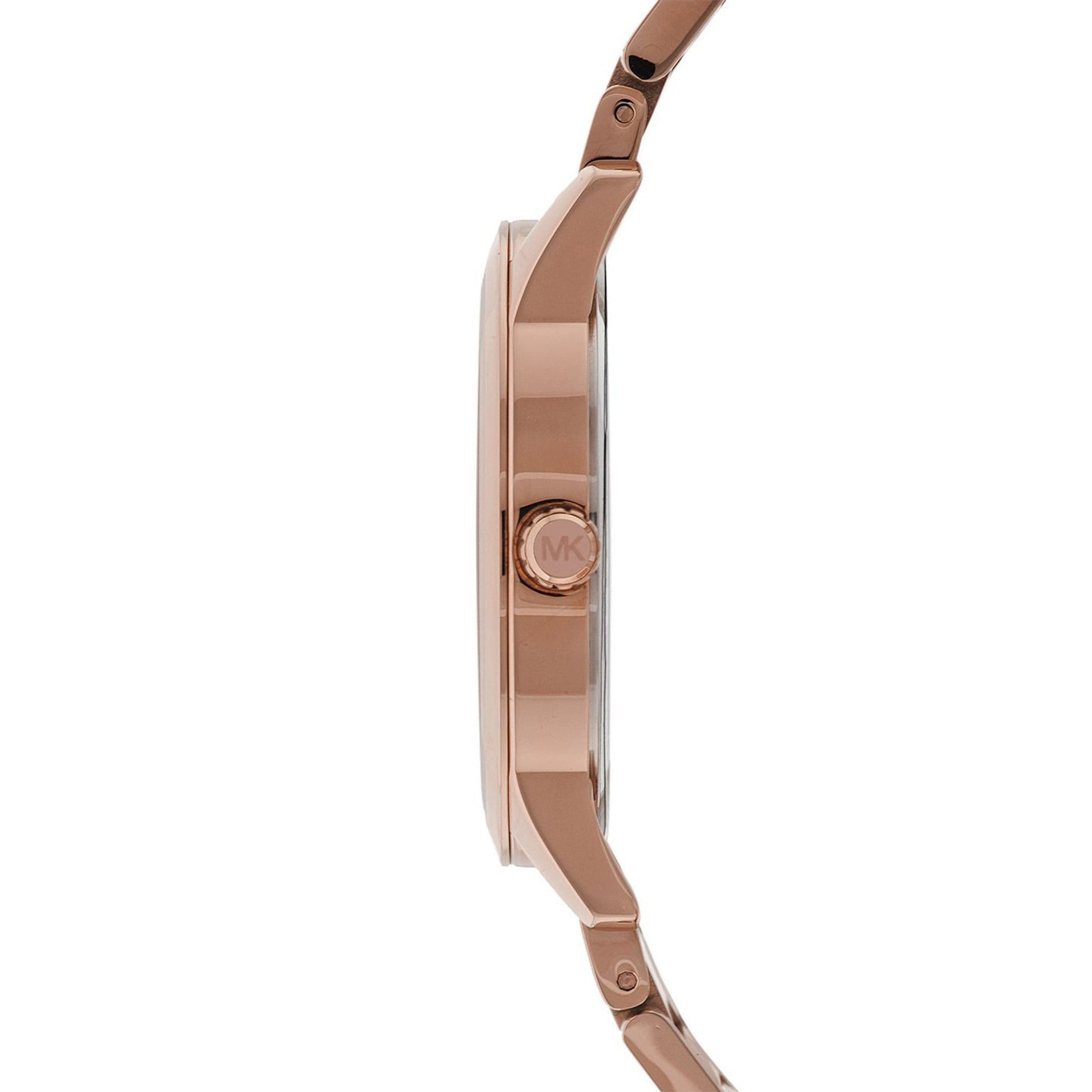  Shop Authentic Michael Kors Hartman Rose Gold Dial Rose Gold Steel Strap Watch For Women - MK3491 - Luxxuri