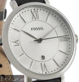  Shop Authentic Fossil Jacqueline Quartz White Dial Black Leather Strap Watch for Women - ES3972 - Luxxuri