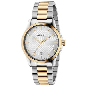  Shop Authentic Gucci G Timeless Silver Dial Two Tone Steel Strap Watch For Men - YA126474 - Luxxuri