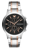  Shop Authentic Emporio Armani Renato Chronograph Black Dial Two Tone Steel Strap Watch For Men - AR11165 - Luxxuri
