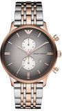  Shop Authentic Emporio Armani Gianni Chronograph Grey Dial Two Tone Steel Strap Watch For Men - AR1721 - Luxxuri