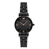 Shop Authentic Emporio Armani Gianni T Bar All Black Diamond Dial Watch For Women - AR11245 - Luxxuri