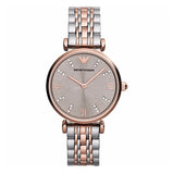  Shop Authentic Emporio Armani Gianni T Bar Grey Dial Two Tone Steel Strap Watch For Women - AR1840 - Luxxuri