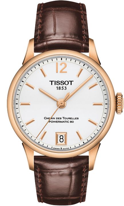 Shop Authentic Tissot Chemin Des Tourelles Powermatic 80 Lady Silver Dial Brown Leather Strap Watch For Women - T099.207.36.037.00 - Luxxuri