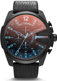  Shop Authentic Diesel Mega Chief Black Dial Black Leather Strap Watch For Men - DZ4323 - Luxxuri