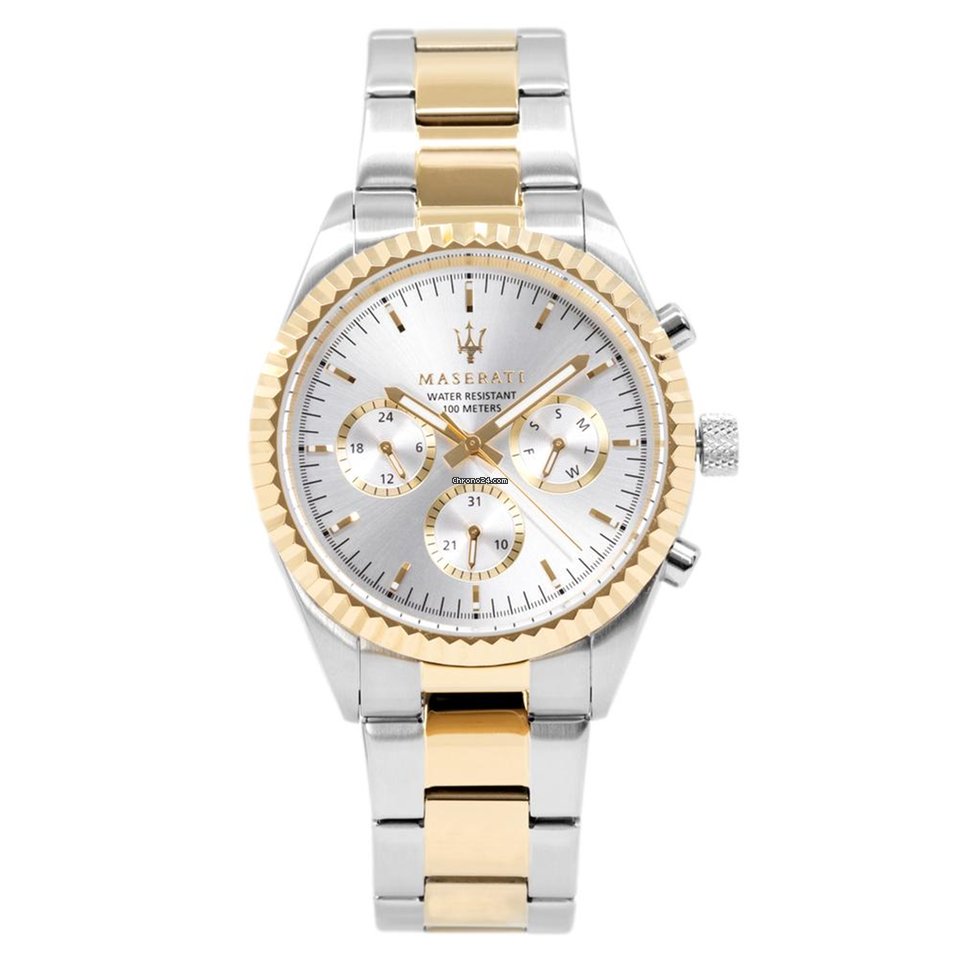  Shop Authentic Maserati Competizione Chronograph Quartz Silver Dial Watch For Men - R8853100021 - Luxxuri