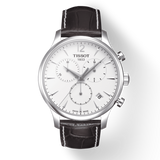  Shop Authentic Tissot T Classic Tradition Chronograph White Dial Brown Leather Strap Watch For Men - T063.617.16.037.00 - Luxxuri