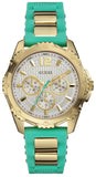 Shop Authentic Guess Intrepid 2 Silver Dial Two Tone Rubber Strap Watch For Women - W0325L4 - Luxxuri