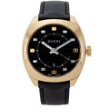  Shop Authentic Gucci GG2570 Black Dial Black Leather Strap Watch For Men - YA142310 - Luxxuri