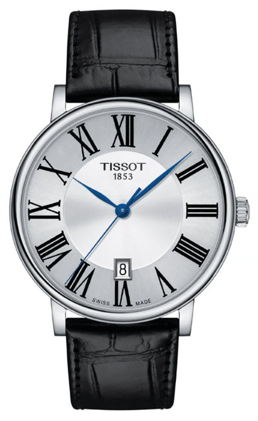  Shop Authentic Tissot Carson Premium Silver Dial Black Leather Strap Watch For Men - T122.410.16.033.00 - Luxxuri