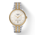 Tissot Carson Premium Powermatic 80 White Dial Two Tone Steel Strap Watch For Men - T122.407.22.031.00