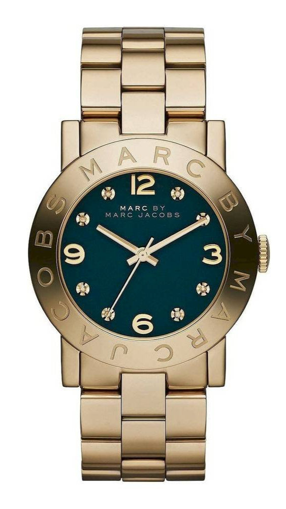  Shop Authentic Marc Jacobs Amy Green Dial Gold Steel Strap Watch for Women - MBM8619 - Luxxuri