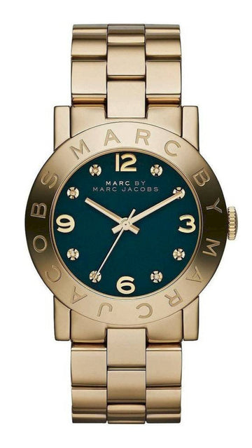  Shop Authentic Marc Jacobs Amy Green Dial Gold Steel Strap Watch for Women - MBM8619 - Luxxuri