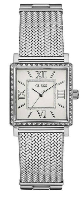  Shop Authentic Guess Highline White Dial Silver Mesh Bracelet Watch For Women - W0826L1 - Luxxuri