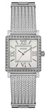 Guess Highline White Dial Silver Mesh Bracelet Watch For Women - W0826L1