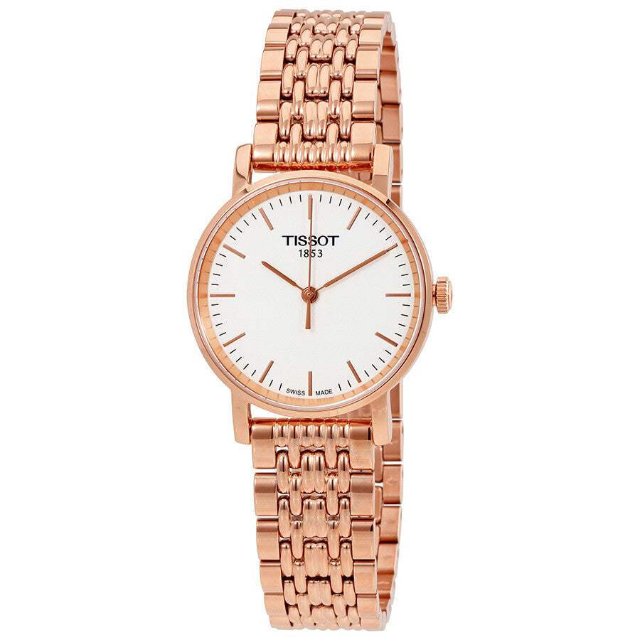  Shop Authentic Tissot T Classic Everytime Small White Dial Rose Gold Mesh Bracelet Watch For Women - T109.210.33.031.00 - Luxxuri