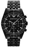  Shop Authentic Emporio Armani Tazio Chronograph Black Dial Black Steel Strap Watch For Men - AR5989 - Luxxuri