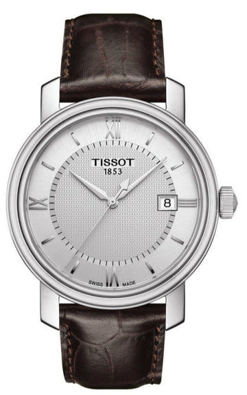  Shop Authentic Tissot T Classic Bridgeport Silver Dial Brown Leather Strap Watch For Men - T097.410.16.038.00 - Luxxuri