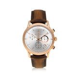  Shop Authentic Maserati Ricordo Chronograph Silver Dial Brown Leather Strap Watch For Men - R8871633002 - Luxxuri