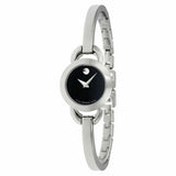 Shop Authentic Movado Rondiro 22mm Black Dial Silver Steel Strap Watch For Women - 0606796 - Luxxuri