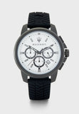  Shop Authentic Maserati Successo 44mm White Dial Black Silicone Strap Watch For Men - R8871621010 - Luxxuri